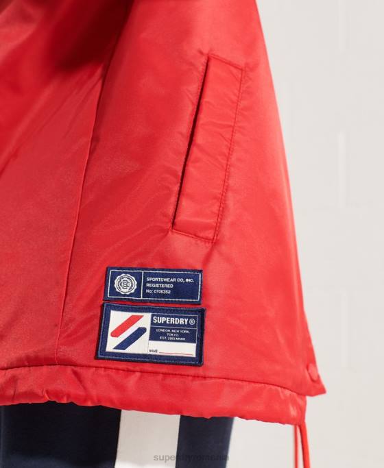 Superdry jachetă de antrenor snap îmbrăcăminte roșu femei JX0Z5733
