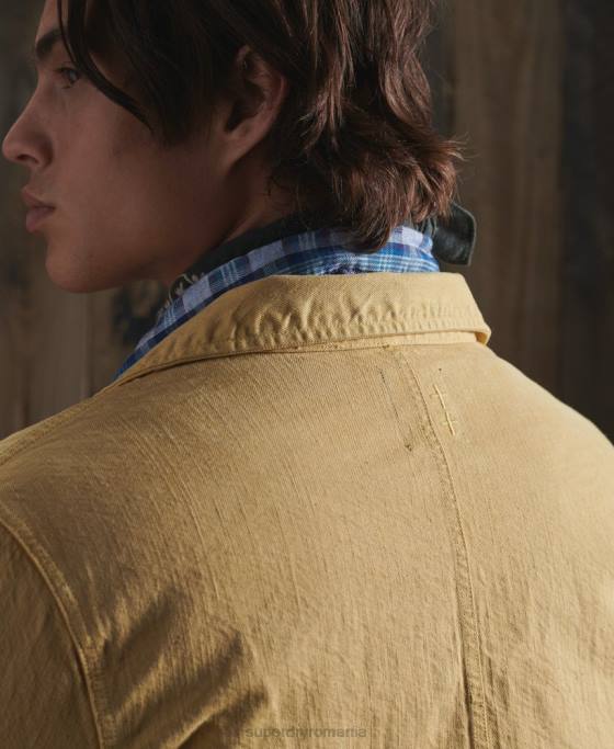 Superdry jachetă de artist uscată ediție limitată îmbrăcăminte galben bărbați JX0Z4714