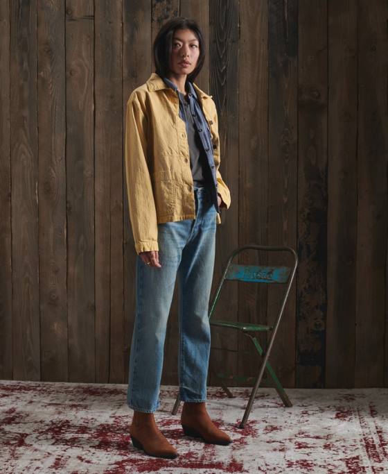 Superdry jachetă de artist uscată ediție limitată îmbrăcăminte galben femei JX0Z5683