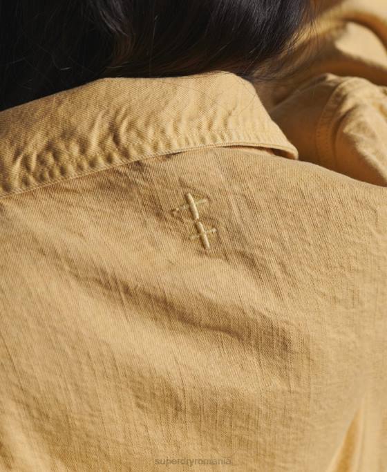 Superdry jachetă de artist uscată ediție limitată îmbrăcăminte galben femei JX0Z5683