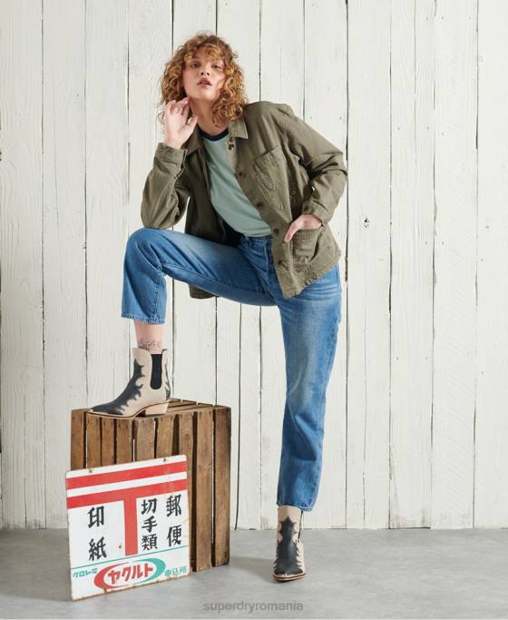 Superdry jachetă de artist uscată ediție limitată îmbrăcăminte kaki femei JX0Z5690