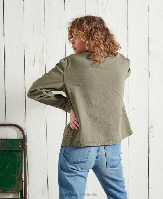 Superdry jachetă de artist uscată ediție limitată îmbrăcăminte kaki femei JX0Z5690