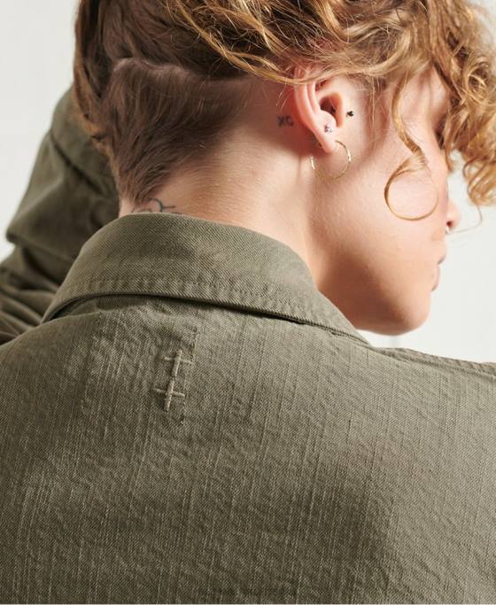 Superdry jachetă de artist uscată ediție limitată îmbrăcăminte kaki femei JX0Z5690