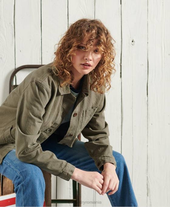 Superdry jachetă de artist uscată ediție limitată îmbrăcăminte kaki femei JX0Z5690
