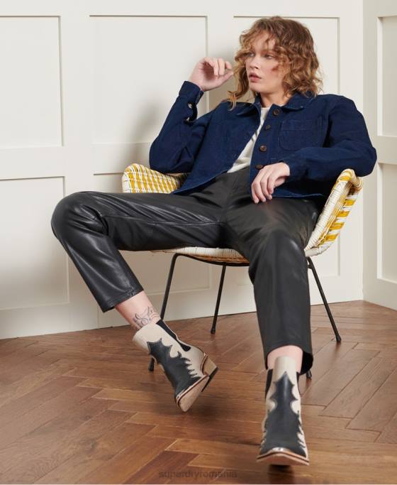 Superdry jachetă de artist uscată ediție limitată îmbrăcăminte marina femei JX0Z5563