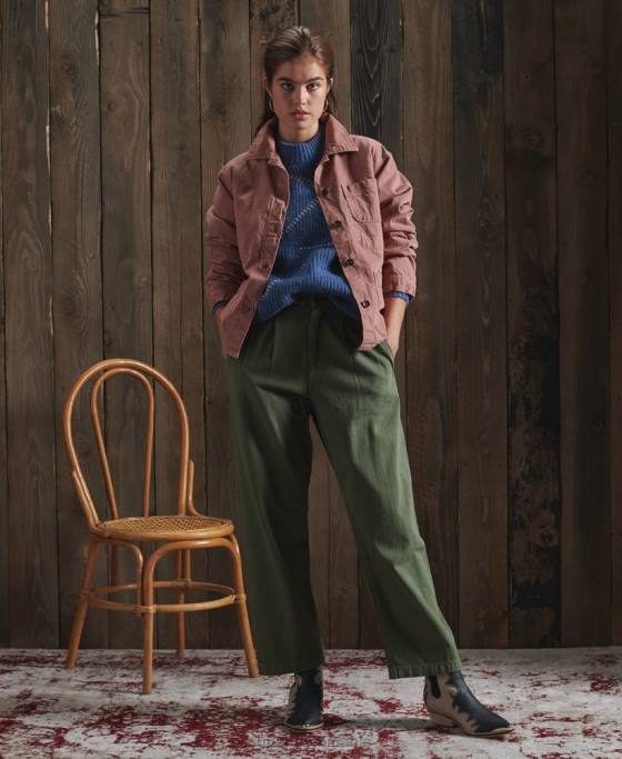 Superdry jachetă de artist uscată ediție limitată îmbrăcăminte roz femei JX0Z5678