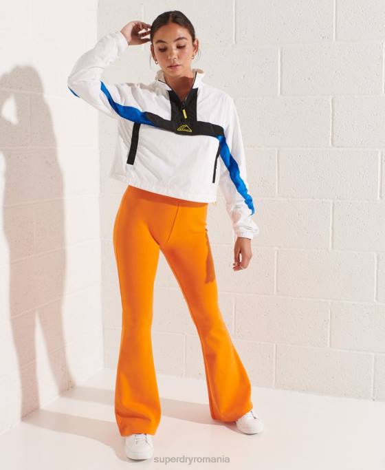 Superdry jachetă de culoare bloc de culoare îmbrăcăminte alb femei JX0Z5526