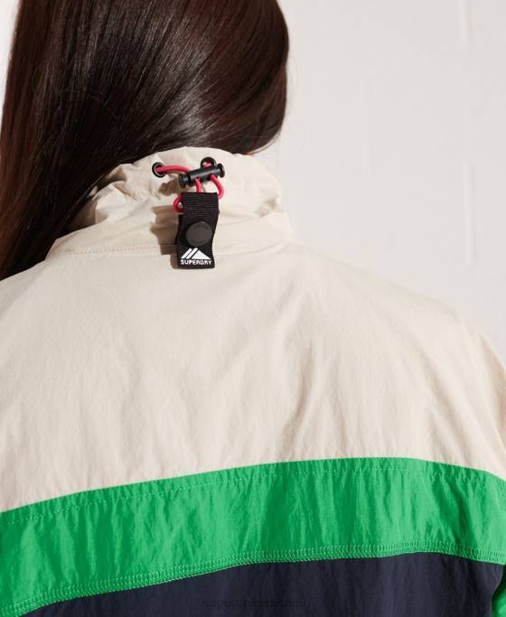 Superdry jachetă de culoare bloc de culoare îmbrăcăminte marina femei JX0Z5592