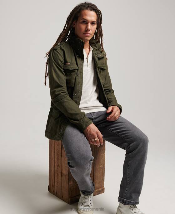 Superdry jachetă de câmp pentru vreme grea începător îmbrăcăminte verde bărbați JX0Z1137