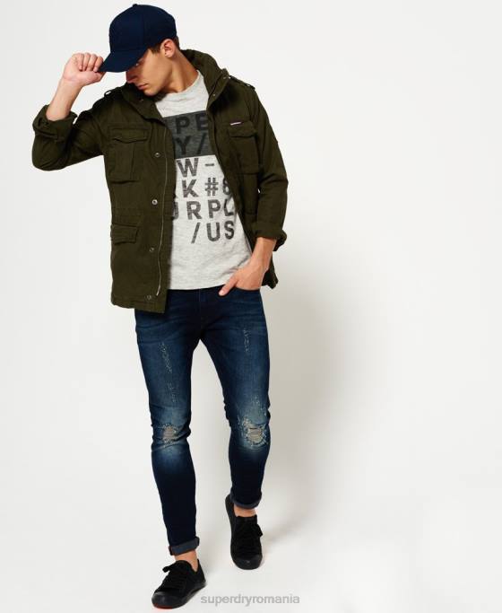 Superdry jachetă de câmp pentru vreme grea începător îmbrăcăminte verde bărbați JX0Z1204