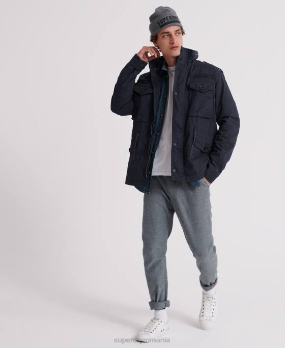 Superdry jachetă de câmp pentru începători îmbrăcăminte marina bărbați JX0Z4719