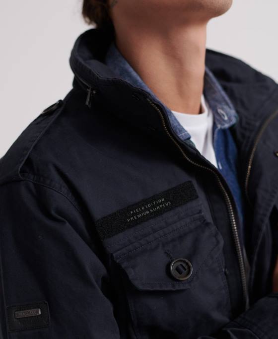 Superdry jachetă de câmp pentru începători îmbrăcăminte marina bărbați JX0Z4719