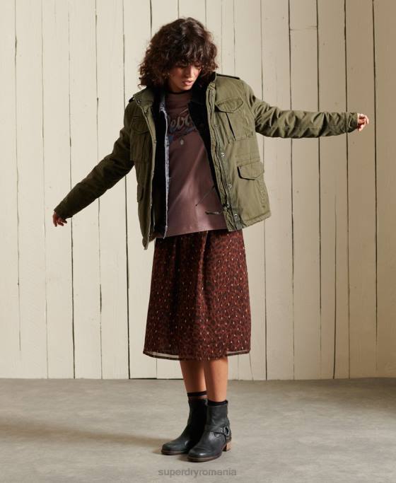 Superdry jachetă de câmp premium m65 îmbrăcăminte verde femei JX0Z5595
