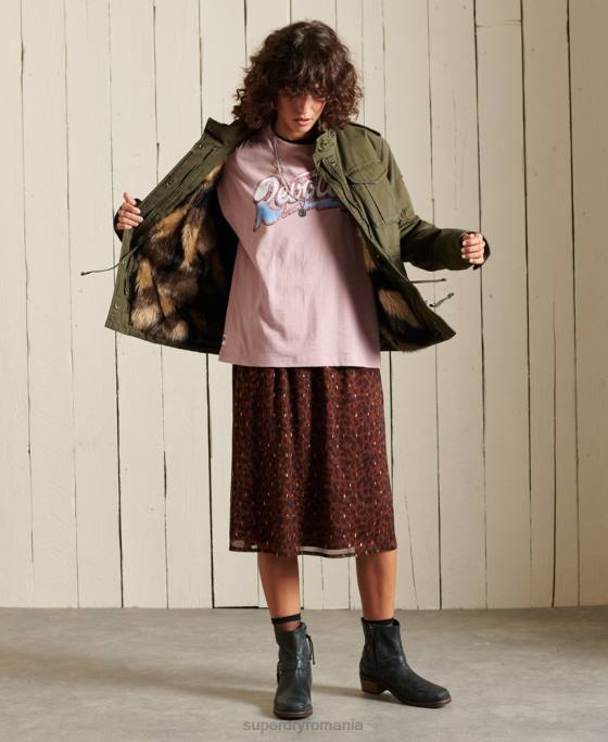 Superdry jachetă de câmp premium m65 îmbrăcăminte verde femei JX0Z5595