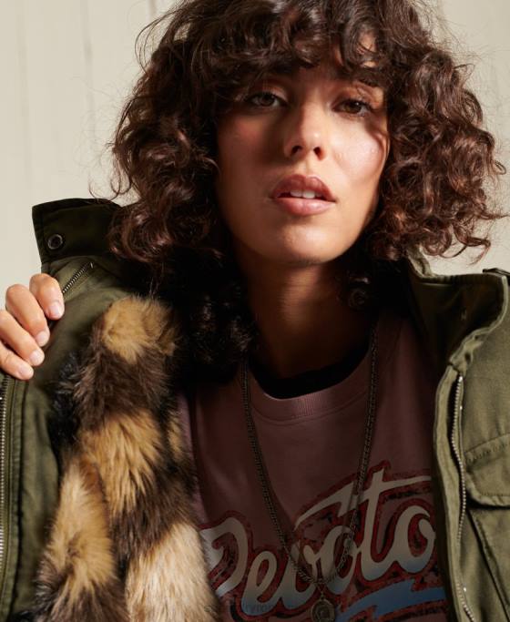 Superdry jachetă de câmp premium m65 îmbrăcăminte verde femei JX0Z5595