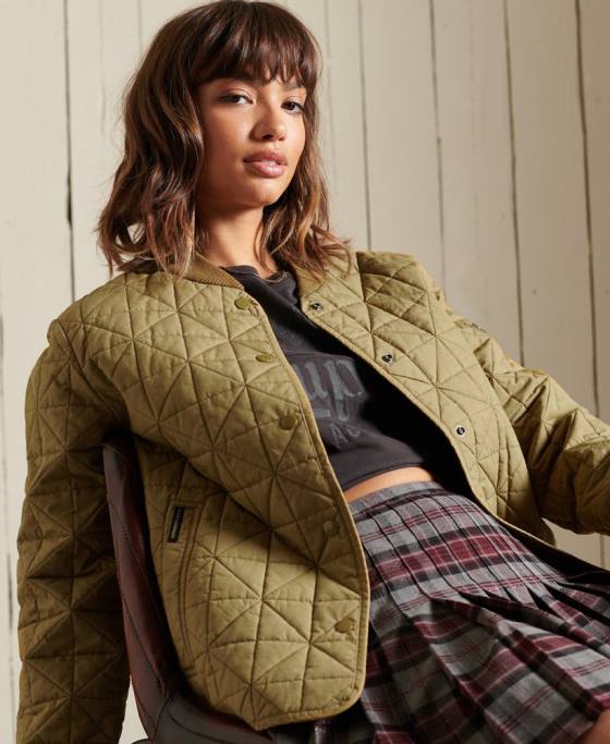 Superdry jachetă de căptușeală îmbrăcăminte bronzat femei JX0Z5732