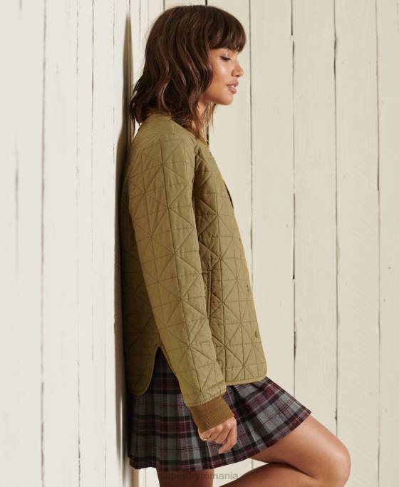 Superdry jachetă de căptușeală îmbrăcăminte bronzat femei JX0Z5732