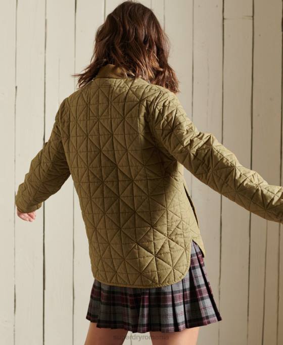 Superdry jachetă de căptușeală îmbrăcăminte bronzat femei JX0Z5732
