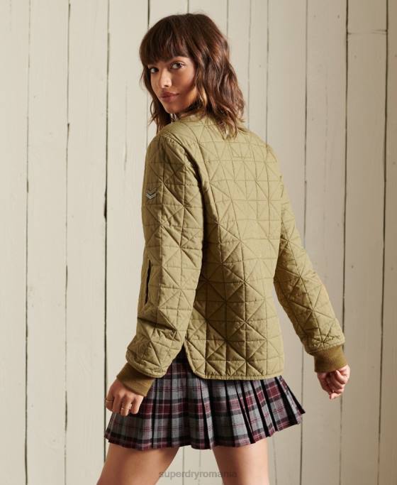 Superdry jachetă de căptușeală îmbrăcăminte bronzat femei JX0Z5732