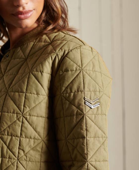 Superdry jachetă de căptușeală îmbrăcăminte bronzat femei JX0Z5732