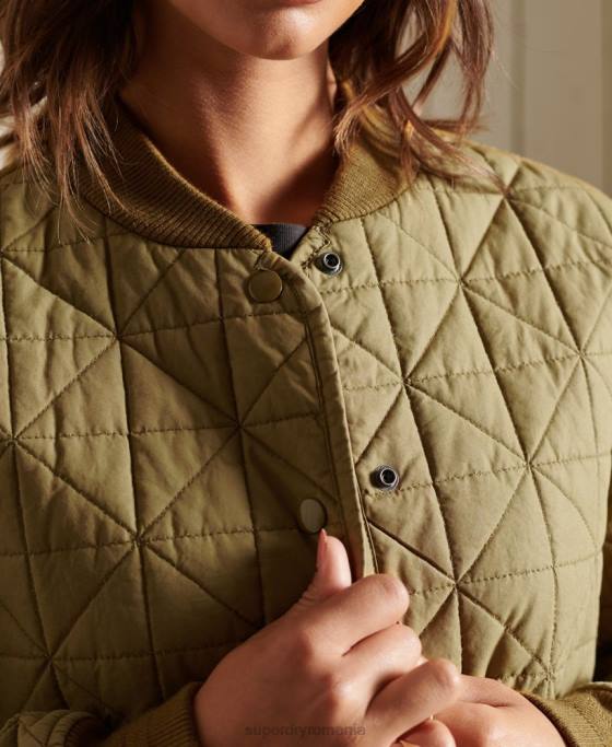 Superdry jachetă de căptușeală îmbrăcăminte bronzat femei JX0Z5732