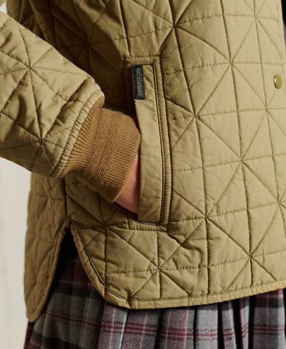 Superdry jachetă de căptușeală îmbrăcăminte bronzat femei JX0Z5732