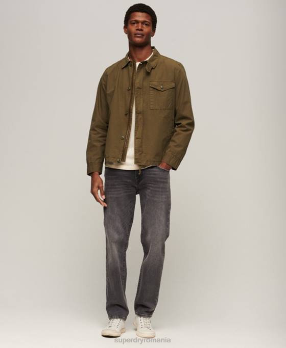 Superdry jachetă de epocă îmbrăcăminte kaki bărbați JX0Z26