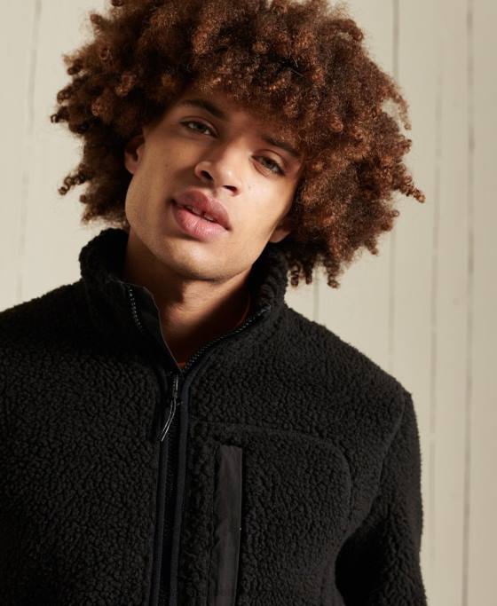 Superdry jachetă de lucru sherpa îmbrăcăminte maro bărbați JX0Z4710