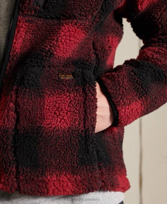 Superdry jachetă de lucru sherpa îmbrăcăminte roșu bărbați JX0Z4744