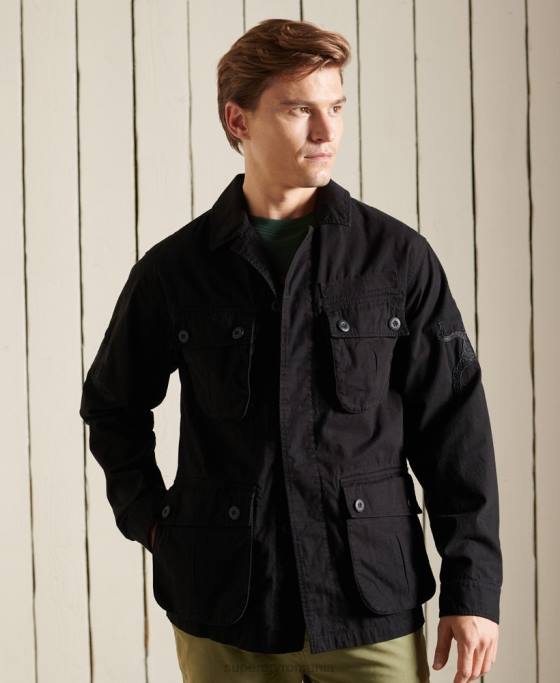 Superdry jachetă de luptă tropicală de anul nou chinezesc îmbrăcăminte negru bărbați JX0Z4484
