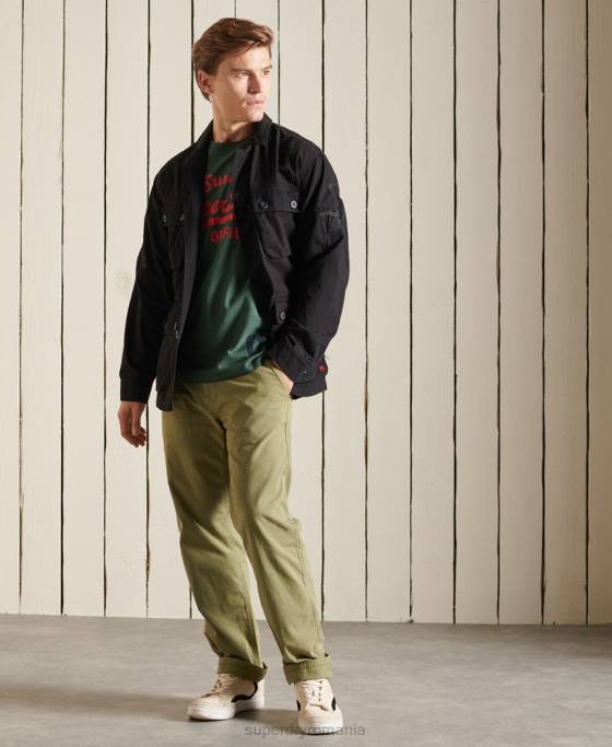 Superdry jachetă de luptă tropicală de anul nou chinezesc îmbrăcăminte negru bărbați JX0Z4484