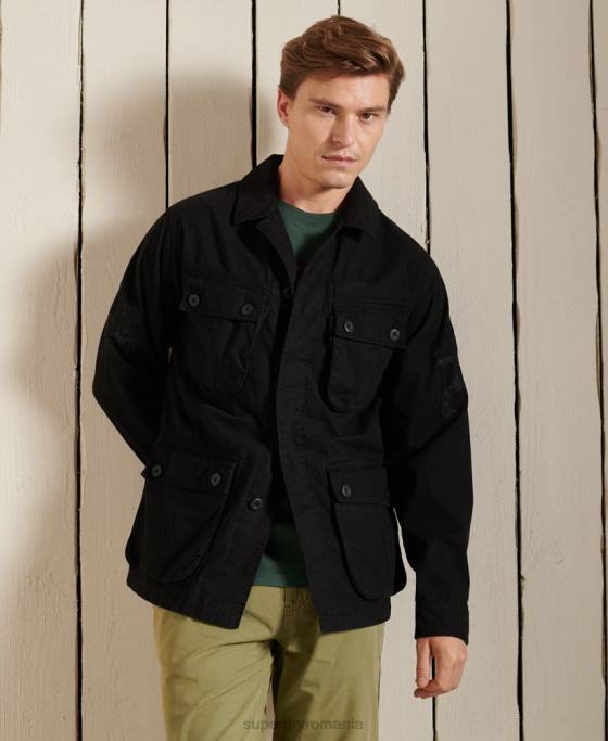 Superdry jachetă de luptă tropicală de anul nou chinezesc îmbrăcăminte negru bărbați JX0Z4484