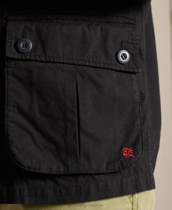 Superdry jachetă de luptă tropicală de anul nou chinezesc îmbrăcăminte negru bărbați JX0Z4484