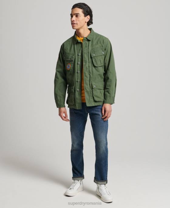 Superdry jachetă de luptă tropicală îmbrăcăminte verde bărbați JX0Z4702