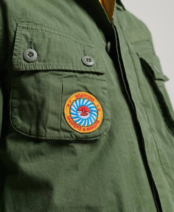Superdry jachetă de luptă tropicală îmbrăcăminte verde bărbați JX0Z4702