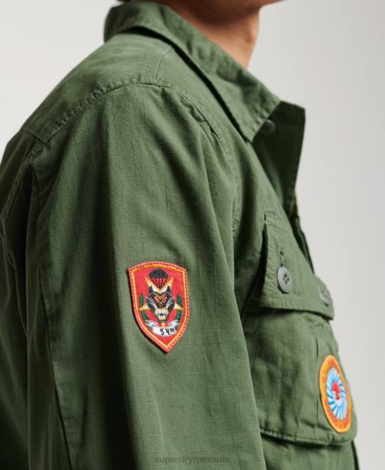 Superdry jachetă de luptă tropicală îmbrăcăminte verde bărbați JX0Z4702