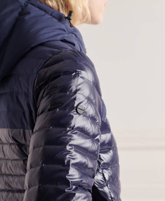 Superdry jachetă de puf cu miez contrast studios îmbrăcăminte marina femei JX0Z5635