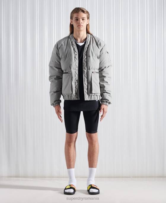 Superdry jachetă de puf sdx 2 în 1 ediție limitată îmbrăcăminte gri inchis bărbați JX0Z1179