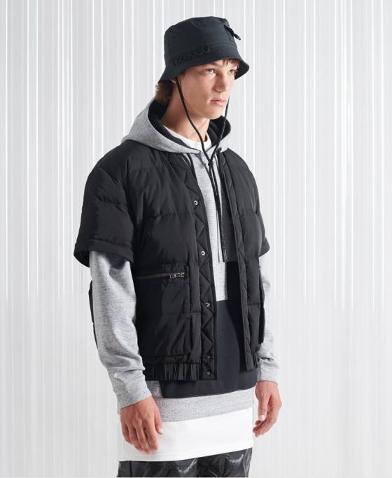 Superdry jachetă de puf sdx 2 în 1 ediție limitată îmbrăcăminte negru bărbați JX0Z4670