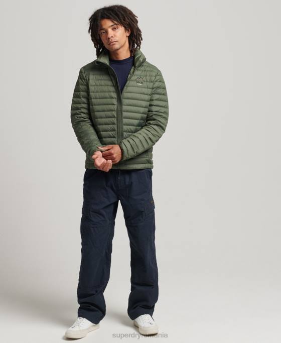Superdry jachetă de puf tech core îmbrăcăminte kaki bărbați JX0Z4504