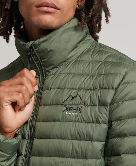 Superdry jachetă de puf tech core îmbrăcăminte kaki bărbați JX0Z4504