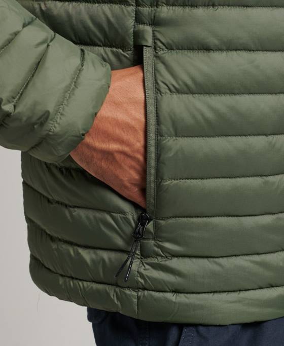 Superdry jachetă de puf tech core îmbrăcăminte kaki bărbați JX0Z4504