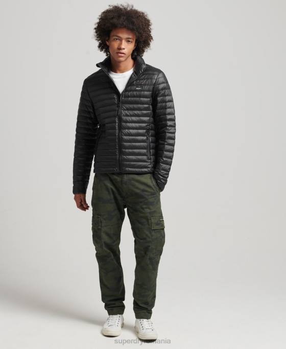 Superdry jachetă de puf tech core îmbrăcăminte negru bărbați JX0Z4474