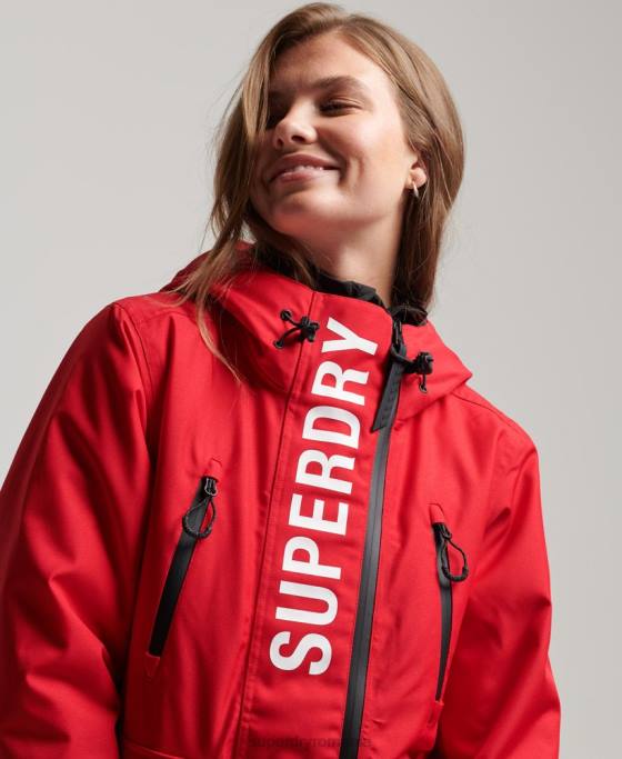 Superdry jachetă de salvare de schi îmbrăcăminte roșu femei JX0Z6530