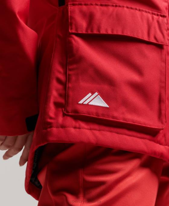 Superdry jachetă de salvare de schi îmbrăcăminte roșu femei JX0Z6530