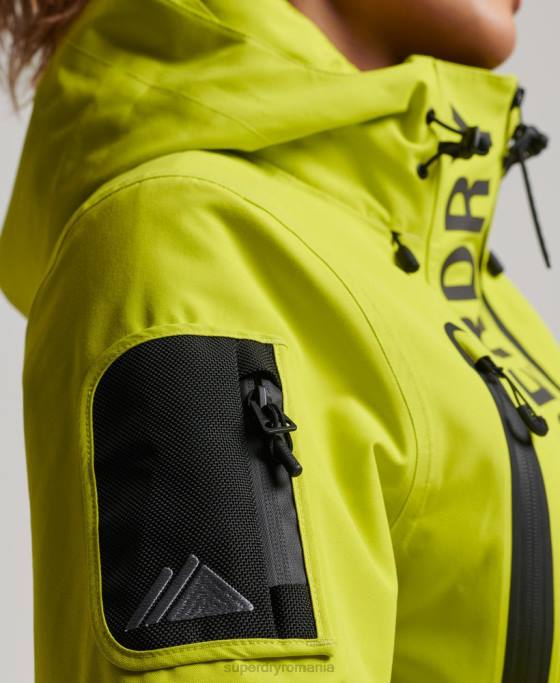 Superdry jachetă de salvare supremă îmbrăcăminte galben femei JX0Z3563