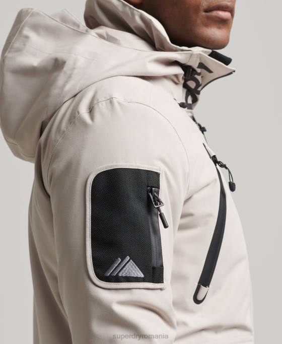 Superdry jachetă de salvare supremă îmbrăcăminte gri deschis bărbați JX0Z1370