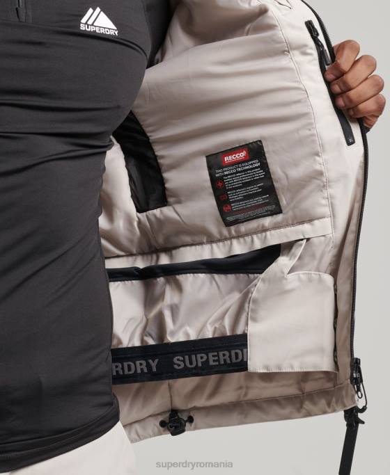 Superdry jachetă de salvare supremă îmbrăcăminte gri deschis bărbați JX0Z1370
