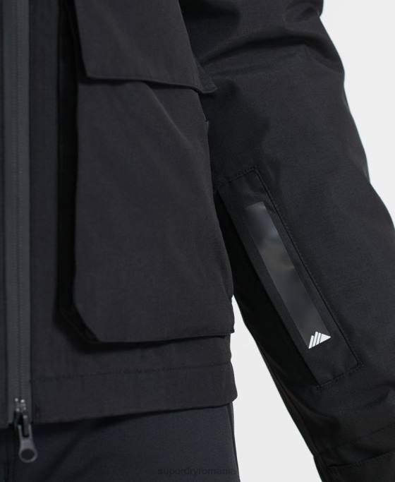 Superdry jachetă de salvare supremă îmbrăcăminte negru bărbați JX0Z6459