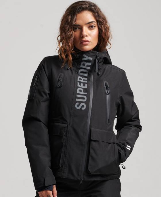 Superdry jachetă de salvare supremă îmbrăcăminte negru femei JX0Z6541
